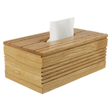 DS Recyclable Home Decoration Custom Logo Sliding lid Rectangular Wood Tissue Box